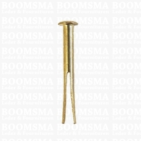 Splitpin  length 20 mm head Ø 6 mm thickness 3 mm colour: gold (per 10)