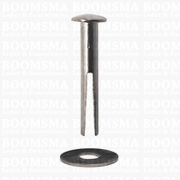 Splitpin with washer length 20 mm head Ø 5 mm thickness 2,5 mm colour: nickel (per 10)