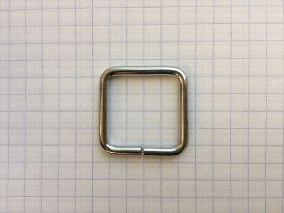 Square ring (open) silver coloured 20 × 20 mm, wire Ø 4 mm (per 10 ) - pict. 2