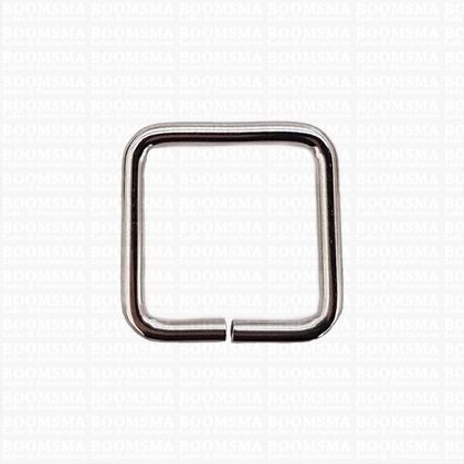 Square ring (open) silver coloured 20 × 20 mm, wire Ø 4 mm (per 10 ) - pict. 1