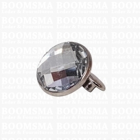 Synthetic crystal rivets large 16 mm round clear (ea)
