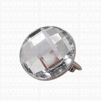 Synthetic crystal rivets large 25 mm round clear (ea)