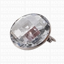 Synthetic crystal rivets large 30 mm round clear (ea)