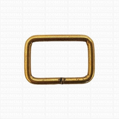 Square ring welded 25 x 16 mm colour antique gold (per 10) - pict. 1