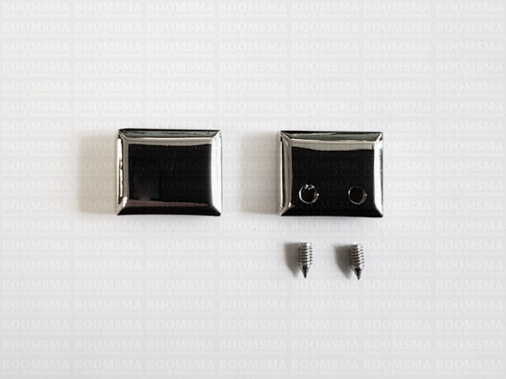 Zipper end  inside: 15 mm x 4 mm Colour: silver (incl. 2 screws) per piece - pict. 2